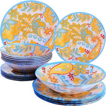  Набор стеклянной посуды LORAINE 30675 оранжевый,красный,голубой 