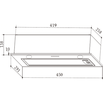  Вытяжка Weissgauff BOX 452 White 