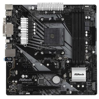  Материнская плата Asrock B450M PRO4-F 