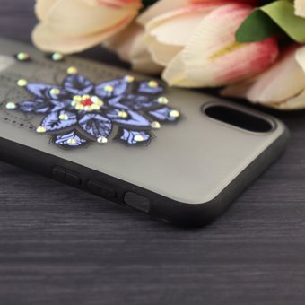  Чехол Flower Star для iPhone XS Max синий 