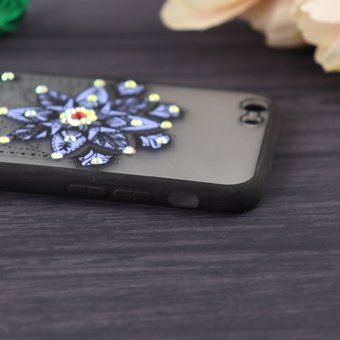  Чехол Flower Star для iPhone 6/6S синий 