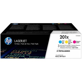  Картридж лазерный HP 201X CF253XM голубой/пурпурный/желтый набор (2300стр.) для HP LJ M252/M277 