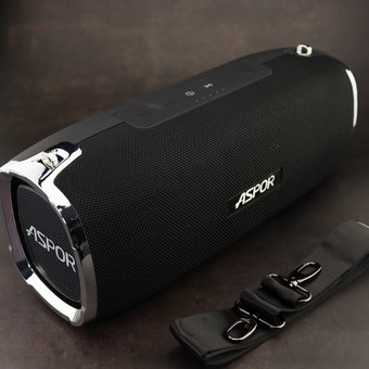  УЦ Портативная колонка Aspor A6 черный (ПУ) 