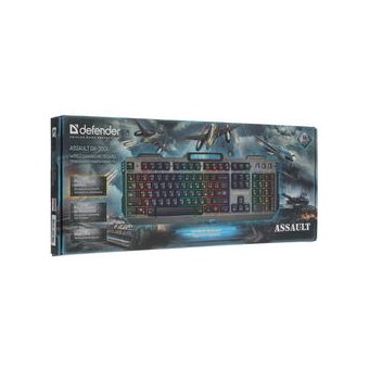  Клавиатура Defender Assault GK-350L радужная 