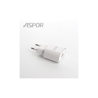  УЦ СЗУ Aspor А818 1USB (1A/IQ) Белый (ПУ) 