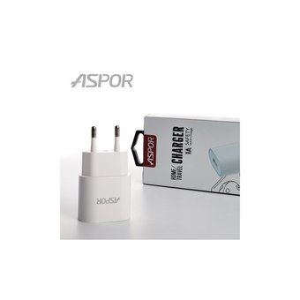  УЦ СЗУ Aspor А818 1USB (1A/IQ) Белый (ПУ) 