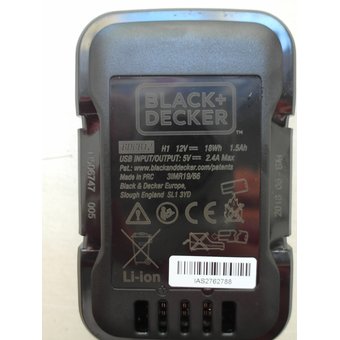  Батарея аккумуляторная Black+Decker BDCB12B-XJ 12В 1.5Ач Li-Ion 