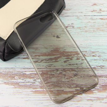  Силиконовая накладка iPhone 7 Чёрный Прозрачный 