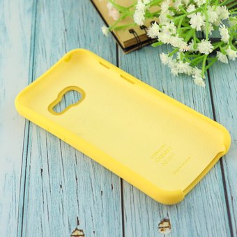 Чехол Silicone case для Samsung Galaxy A3 (2017) жёлтый 