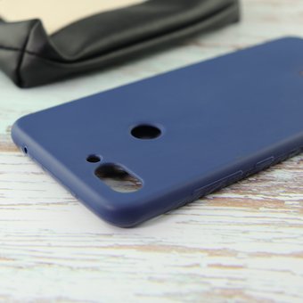  Силиконовая накладка Cherry для Xiaomi Mi-8 LiTE (2018) синий 