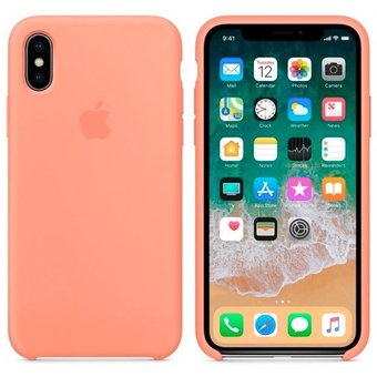  УЦ Чехол Silicone Case для iPhone X/XS (Абрикос) (2) (ПУ) 