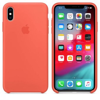  УЦ Чехол Silicone Case для iPhone XS Max (Оранжевый)(13) (ПУ) 