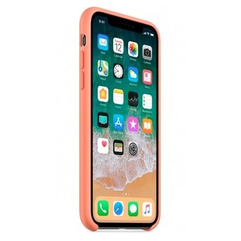  УЦ Чехол Silicone Case для iPhone X/XS (Абрикос) (2) (ПУ) 
