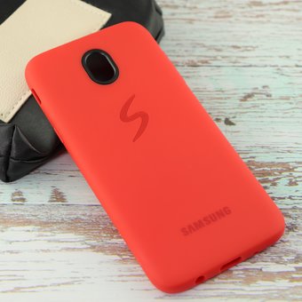  УЦ Чехол Silicone case для Samsung J530 красный(14) (ПУ) 