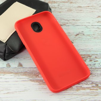  УЦ Чехол Silicone case для Samsung J530 красный(14) (ПУ) 