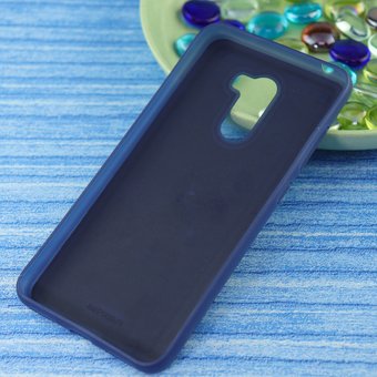  Чехол-накладка Original /силикон.джинс,иск.кожа/ для Xiaomi Pocophone F1 темно-синий 