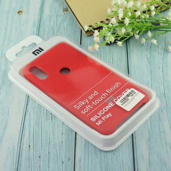  УЦ Чехол Silicone case для Xiaomi Mi Play Красный(14) (ПУ) 