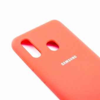 УЦ Чехол Silicone case для Samsung A20/A30 2019 красный(14) (ПУ) 