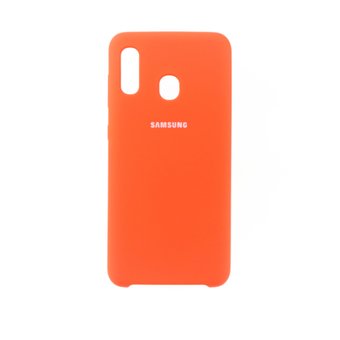  УЦ Чехол Silicone case для Samsung A20/A30 2019 оранжевый(13) (ПУ) 