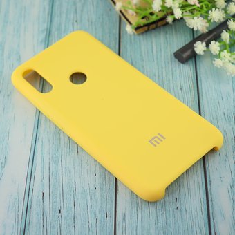  УЦ Чехол Silicone case для Xiaomi  Redmi Note 7 жёлтый(4) (ПУ) 