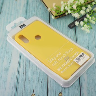  УЦ Чехол Silicone case для Xiaomi  Redmi Note 7 жёлтый(4) (ПУ) 