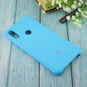  УЦ Чехол Silicone case для Xiaomi  Redmi Note 7 голубой(16) (ПУ) 