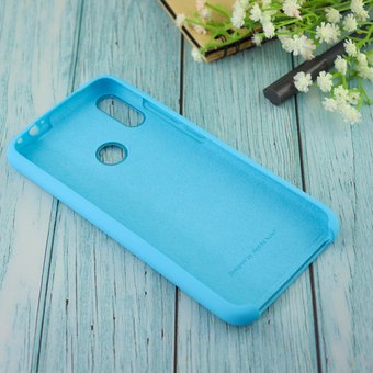  УЦ Чехол Silicone case для Xiaomi  Redmi Note 7 голубой(16) (ПУ) 