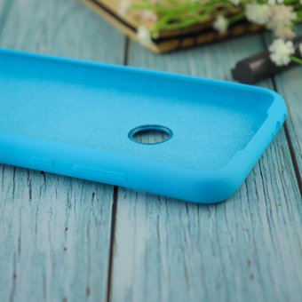  УЦ Чехол Silicone case для Xiaomi  Redmi Note 7 голубой(16) (ПУ) 