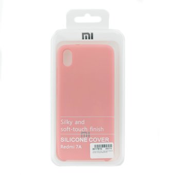 УЦ Чехол Silicone case для Xiaomi  Redmi 7A розовый(12) (ПУ) 