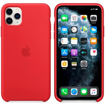  УЦ Чехол Silicone Case для iPhone 11 Pro Max (Красный) (14) (ПУ) 