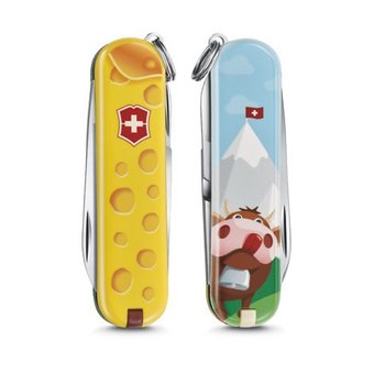  Нож перочинный Victorinox Classic LE2019 Alps Cheese (0.6223.L1902) 58мм 7функций желтый подар.коробка 