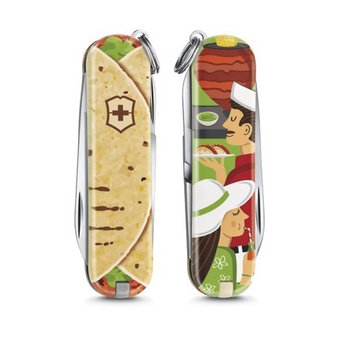  Нож перочинный Victorinox Classic LE2019 Mexican Tacos (0.6223.L1903) 58мм 7функций бежевый/рисунок подар.коробка 