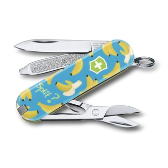 Нож перочинный Victorinox Classic LE2019 Banana Split (0.6223.L1908) 58мм 7функций желтый/голубой подар.коробка 