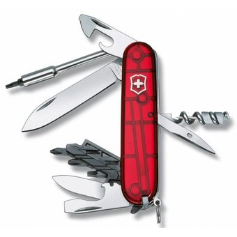  Нож перочинный Victorinox CyberTool S (1.7605.T) 91мм 27функций красный полупрозрачный карт.коробка 