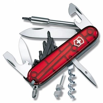  Нож перочинный Victorinox CyberTool S (1.7605.T) 91мм 27функций красный полупрозрачный карт.коробка 