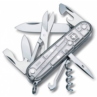  Нож перочинный Victorinox Climber (1.3703.T7) 91мм 14функций серебристый полупрозрачный карт.коробка 