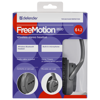  Наушники bluetooth Defender Freemotion B520 Grey (63520) 