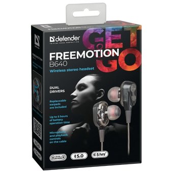  Наушники bluetooth Defender Freemotion B640 Black (63641) 
