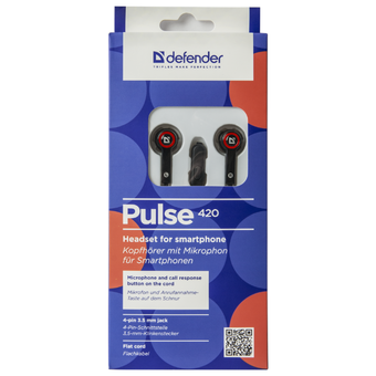  Наушники Defender Pulse 420 Black/Red (63424) 