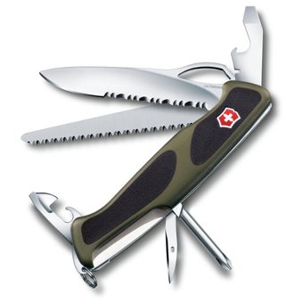  Нож перочинный Victorinox RangerGrip 178 (0.9663.MWC4) 130мм 12функций зеленый/черный карт.коробка 