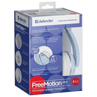  Наушники bluetooth Defender Freemotion B510 Blue (63510) 