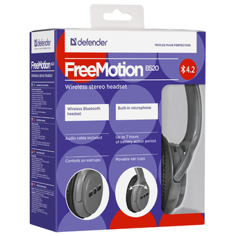  Наушники bluetooth Defender Freemotion B520 Grey (63520) 