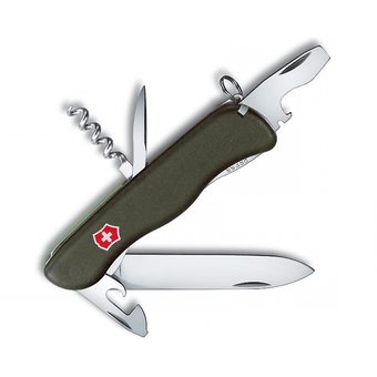  Нож перочинный Victorinox Picknicker (0.8353.4R) 111мм 11функций зеленый карт.коробка 