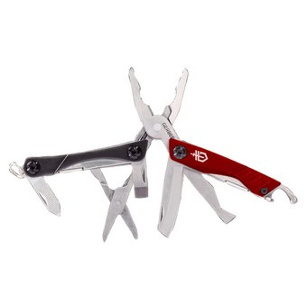  Мультитул Gerber Dime (1003723) 70мм 10функций черный/красный 