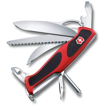  Нож перочинный Victorinox RangerGrip 58 Hunter (0.9683.MC) 130мм 13функций красный/черный карт.коробка 