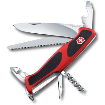  Нож перочинный Victorinox RangerGrip 55 (0.9563.C) 130мм 12функций красный/черный карт.коробка 