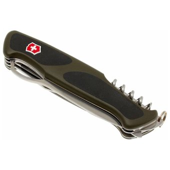  Нож перочинный Victorinox RangerGrip 179 (0.9563.MWC4) 130мм 12функций зеленый/черный карт.коробка 