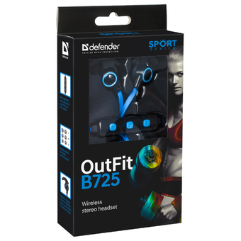  Наушники bluetooth Defender Outfit B725 Black/Blue (63725) 