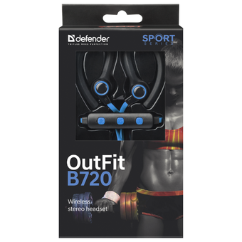  Наушники bluetooth Defender Outfit B720 Black/Blue (63720) 
