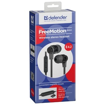  Наушники bluetooth Defender Freemotion B660 Black (63660) 